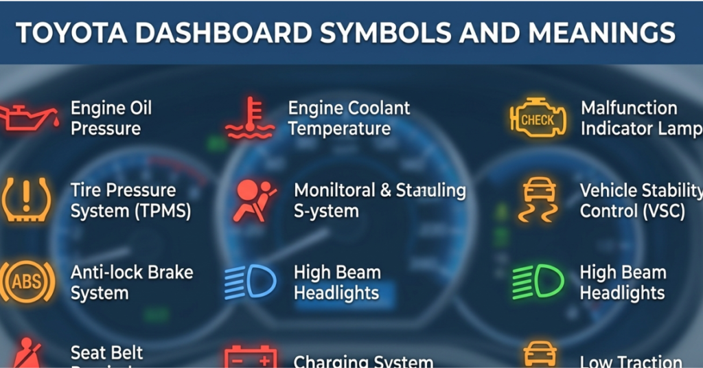 Toyota Dashboard Symbols and Meanings Explained (Complete Guide)