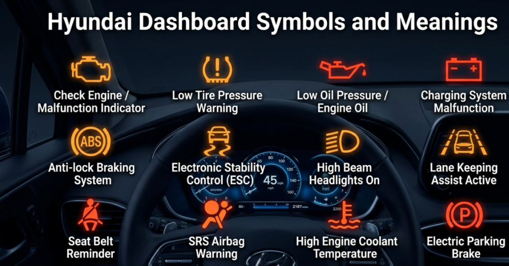 Hyundai Dashboard Symbols and Meanings Explained (Complete Guide)
