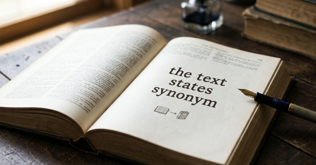 Text States Synonym: Better Ways to Say “It States”