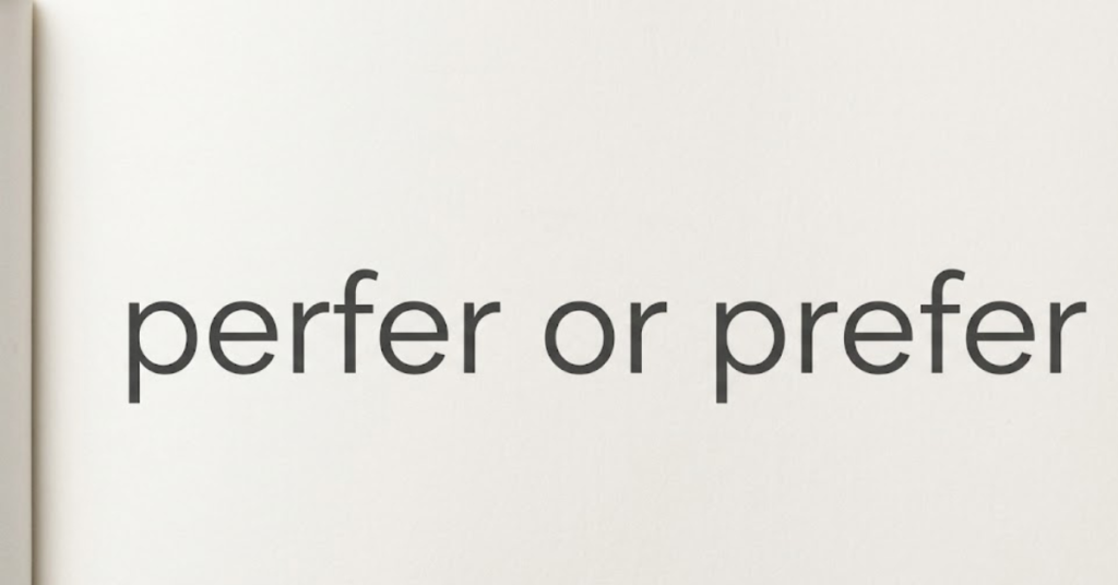 Perfer or Prefer: Which Is Correct?