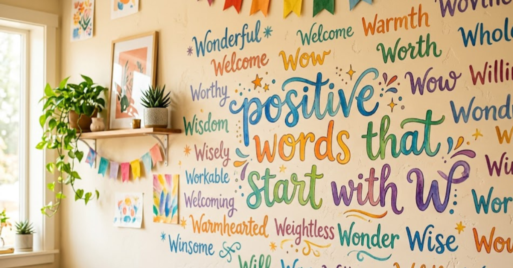 Positive Words That Start With W: Meaningful & Uplifting Vocabulary