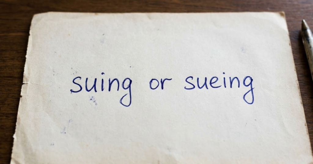 Suing or Sueing: Which Spelling Is Correct?