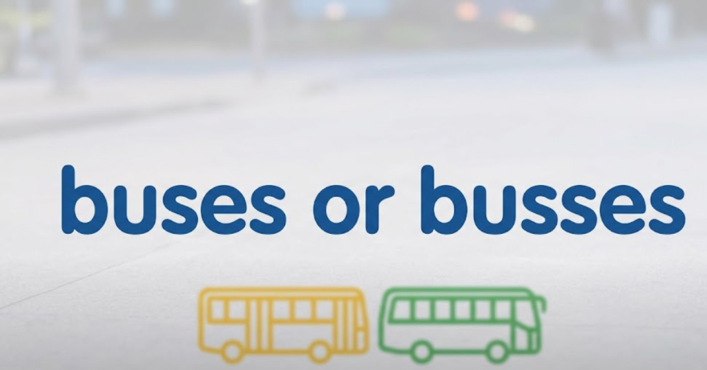 Buses or Busses: Which One Is Correct?