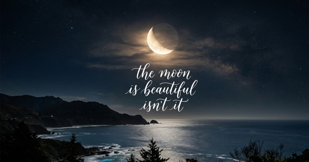 The Moon Is Beautiful Isn’t It Meaning Explained