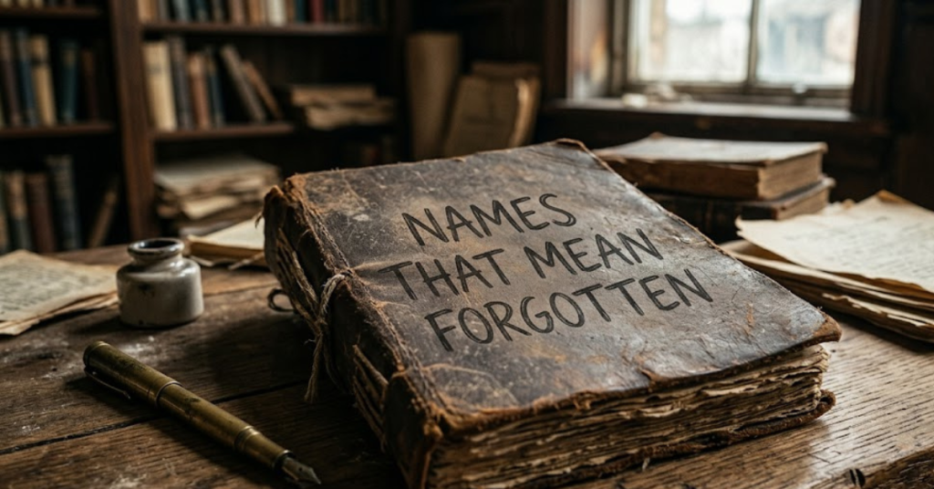 Names That Mean Forgotten: Meaning, Origins & Ideas