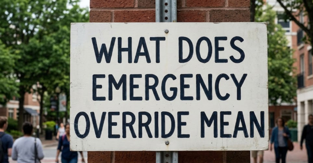 What Does Emergency Override Mean? Explained Simply