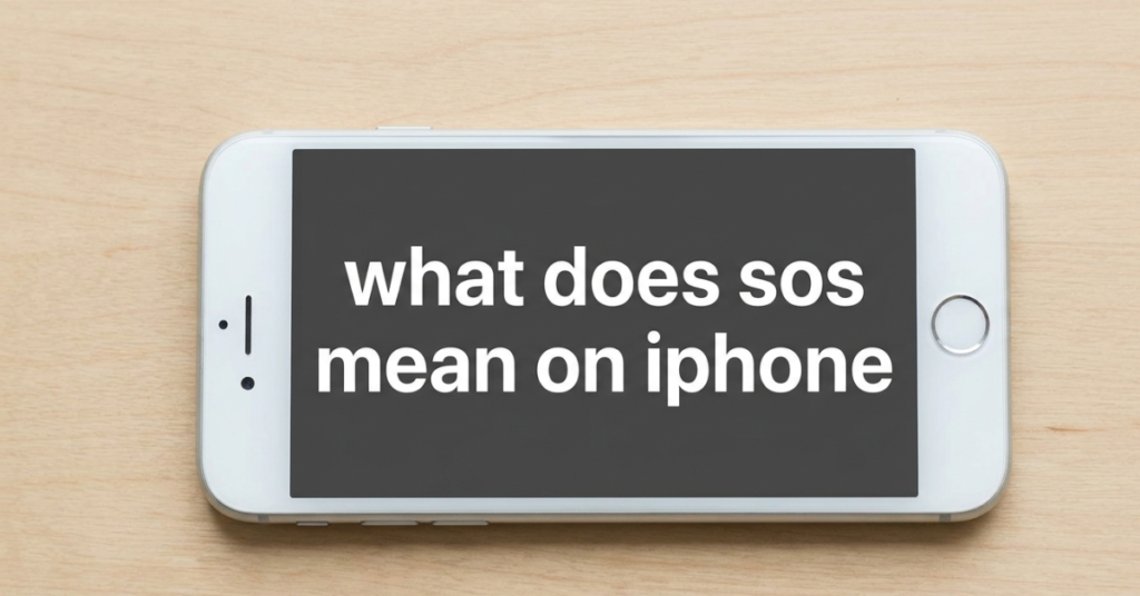 What Does SOS Mean on iPhone?