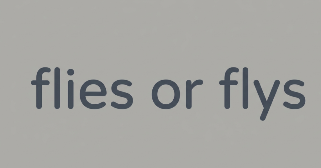 Flies or Flys: What’s the Correct Spelling?