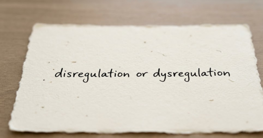 Dysregulation or Disregulation: What’s the Difference?