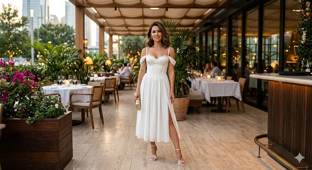 White Corset Dress